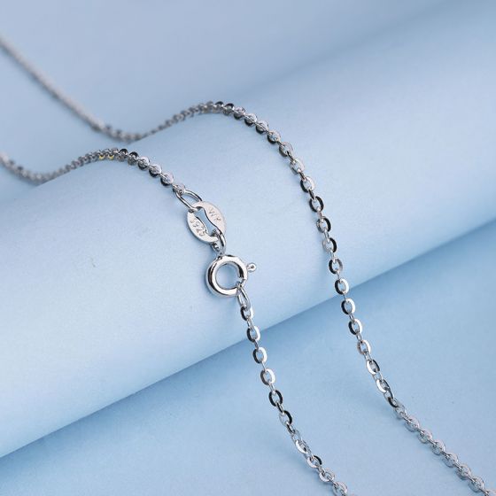 Flat Link Cable Chain – Silver
