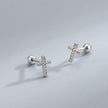 Sterling Silver Cross Studs