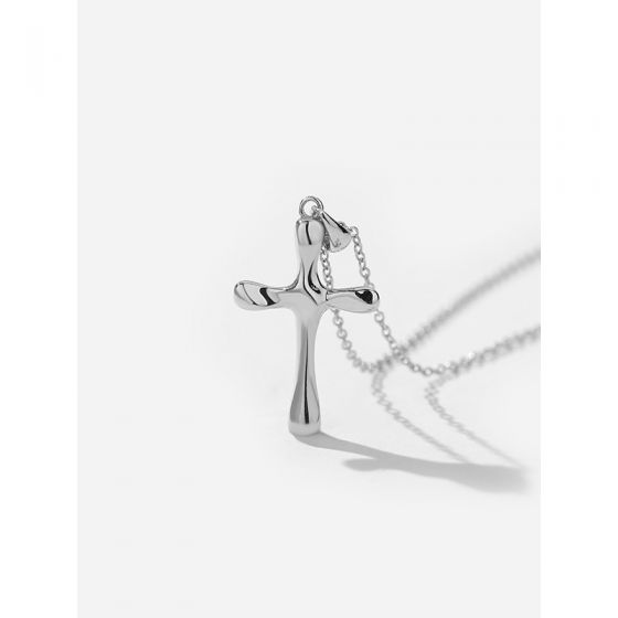 Radiant Stacker Cross Pendant