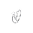 Faith Cross Adjustable Ring in Sterling Silver
