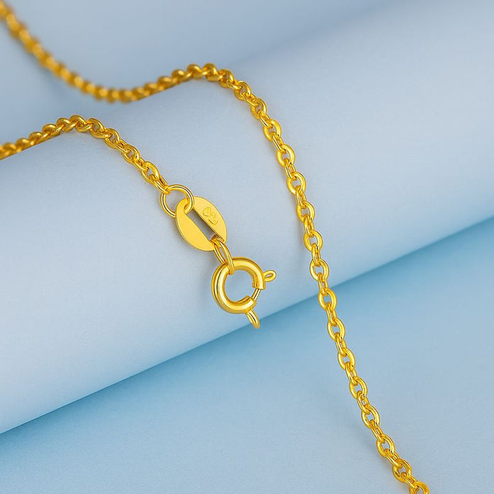 Flat Link Cable Chain – Gold