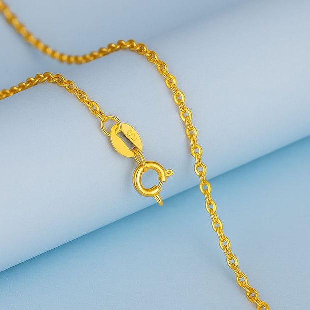 Flat Link Cable Chain – Gold