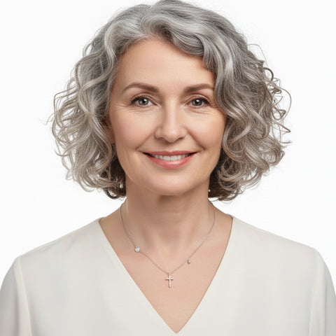 Sparkling Silver Cross, Heart & Star Necklace