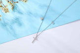Sparkling Silver Cross, Heart & Star Necklace